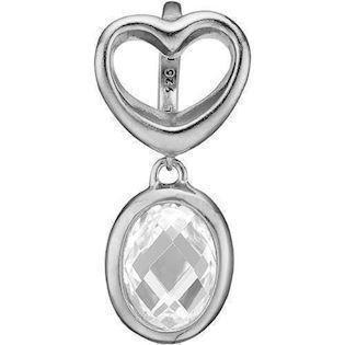 Christina Open crystal heart Åbent hjerte med krystalkvarts vedhæng, model 610-S63white køb det billigst hos Guldsmykket.dk her